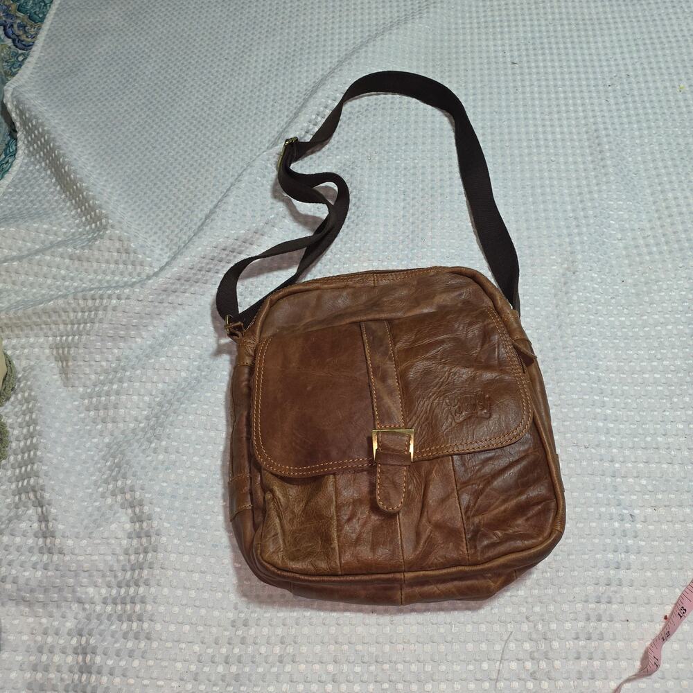 JACK GEORGES VOYAGER CROSSBODY LEATHER BAG